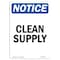 Signmission OSHA Notice, 5" Height, Clean Supply Sign, 5" X 3.5", Portrait OS-NS-D-35-V-10634 - alternate 1